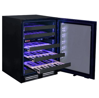 Allavino Reserva Series 50 Bottle Dual Zone Built - in Wine Cooler Refrigerator with Black Stainless Steel Door BDW5034D - 2BSR - Allavino - Buy at Wine Coolers Online