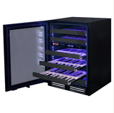 Allavino Reserva Series 50 Bottle Dual Zone Built - in Wine Cooler Refrigerator with Black Stainless Steel Door BDW5034D - 2BSR - Allavino - Buy at Wine Coolers Online