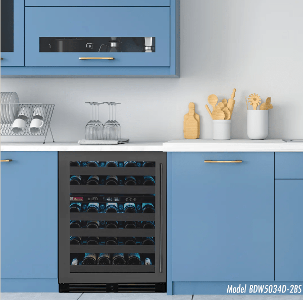 Allavino Reserva Series 50 Bottle Dual Zone Built - in Wine Cooler Refrigerator with Black Stainless Steel Door BDW5034D - 2BSR - Allavino - Buy at Wine Coolers Online