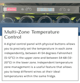 Allavino Reserva Series 50 Bottle Dual Zone Built - in Wine Cooler Refrigerator with Black Stainless Steel Door BDW5034D - 2BSR - Allavino - Buy at Wine Coolers Online
