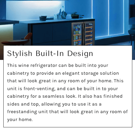 Allavino Reserva Series 50 Bottle Dual Zone Built - in Wine Cooler Refrigerator with Black Stainless Steel Door BDW5034D - 2BSR - Allavino - Buy at Wine Coolers Online