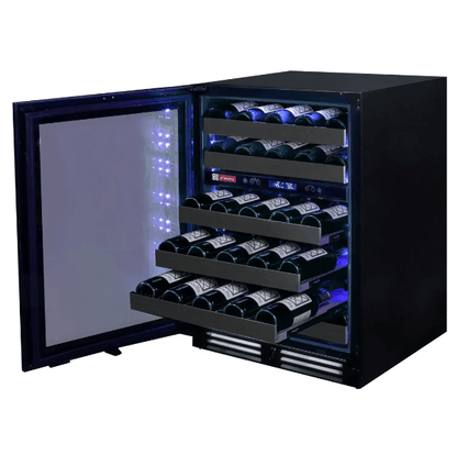 Allavino Reserva Series 50 Bottle Dual Zone Built - in Wine Cooler Refrigerator with Black Stainless Steel Door BDW5034D - 2BSR - Allavino - Buy at Wine Coolers Online