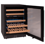 Allavino Reserva Series 50 Bottle Dual Zone Undercounter Wine Cooler Refrigerator with Black Glass Door BDW5034D - 2BGL - Allavino - Buy at Wine Coolers Online