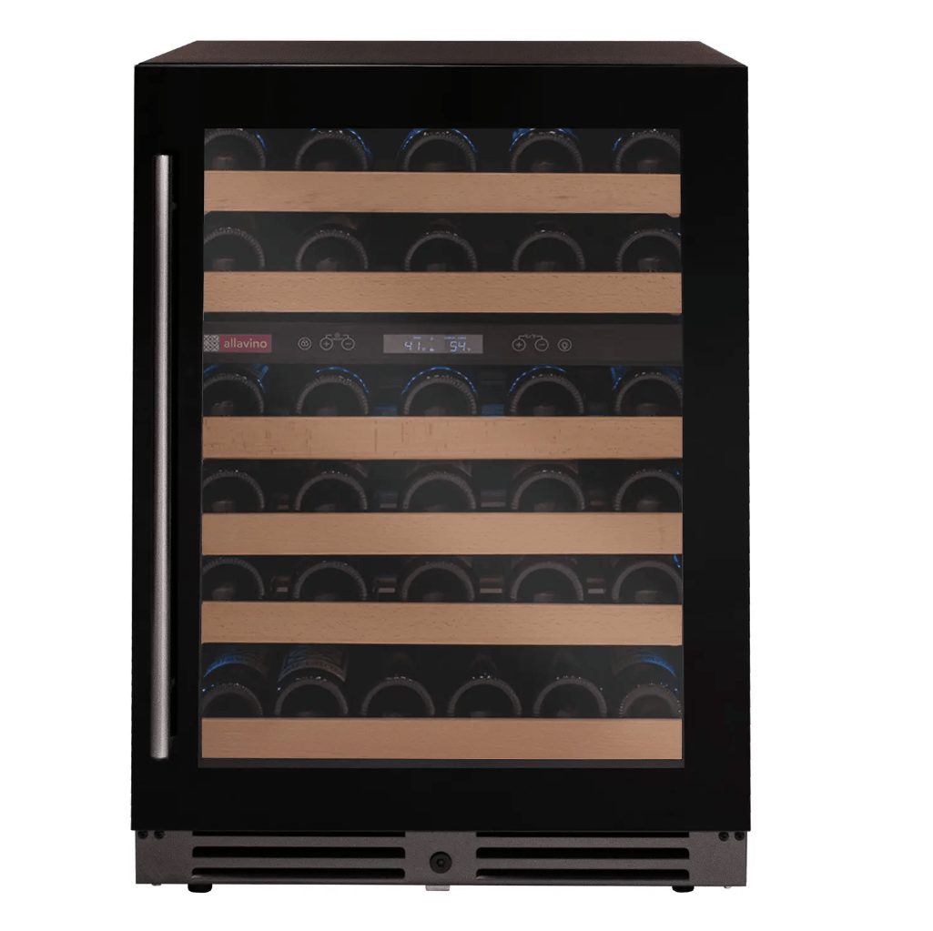 Allavino Reserva Series 50 Bottle Dual Zone Undercounter Wine Cooler Refrigerator with Black Glass Door BDW5034D - 2BGL - Allavino - Buy at Wine Coolers Online