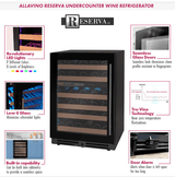 Allavino Reserva Series 50 Bottle Dual Zone Undercounter Wine Cooler Refrigerator with Black Glass Door BDW5034D - 2BGL - Allavino - Buy at Wine Coolers Online