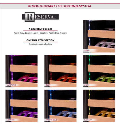 Allavino Reserva Series 50 Bottle Single Zone Built - in Wine Cooler Refrigerator with Black Glass Door - Allavino - Buy at Wine Coolers Online