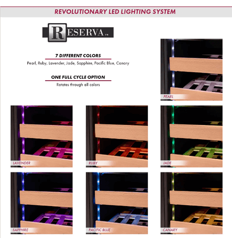 Allavino Reserva Series 50 Bottle Single Zone Built - in Wine Cooler Refrigerator with Black Glass Door - Allavino - Buy at Wine Coolers Online