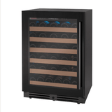 Allavino Reserva Series 50 Bottle Single Zone Built - in Wine Cooler Refrigerator with Black Glass Door - Allavino - Buy at Wine Coolers Online