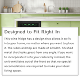 Allavino Reserva Series 50 Bottle Single Zone Built - in Wine Cooler Refrigerator with Black Glass Door - Allavino - Buy at Wine Coolers Online