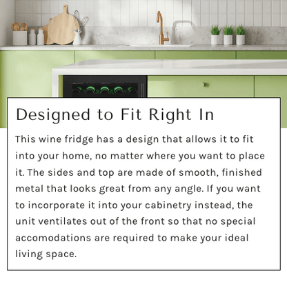 Allavino Reserva Series 50 Bottle Single Zone Built - in Wine Cooler Refrigerator with Black Glass Door - Allavino - Buy at Wine Coolers Online