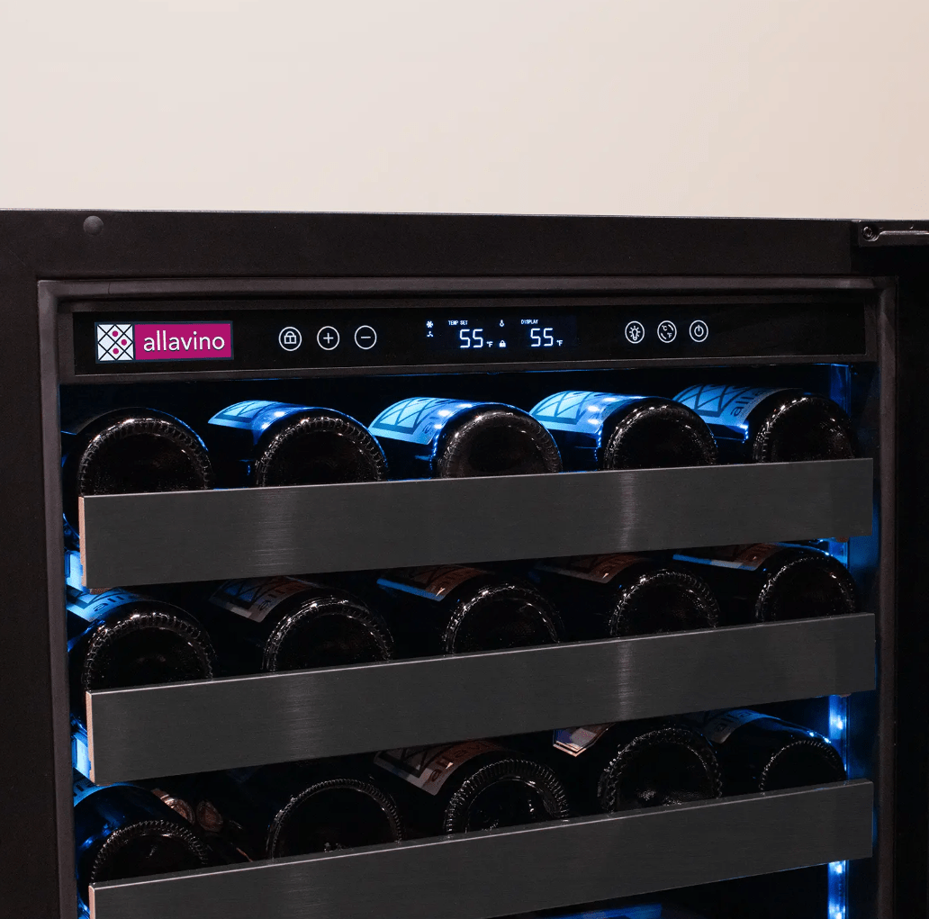 Allavino Reserva Series 50 Bottle Single Zone Built - in Wine Cooler Refrigerator with Black Stainless Door BDW5034S - 1BSL - Allavino - Buy at Wine Coolers Online