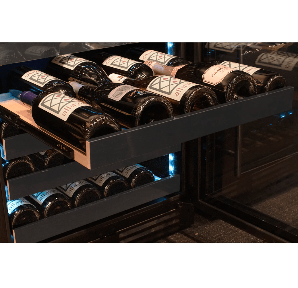 Allavino Reserva Series 50 Bottle Single Zone Built - in Wine Cooler Refrigerator with Black Stainless Door BDW5034S - 1BSL - Allavino - Buy at Wine Coolers Online