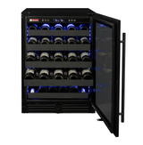 Allavino Reserva Series 50 Bottle Single Zone Built - in Wine Cooler Refrigerator with Black Stainless Door BDW5034S - 1BSL - Allavino - Buy at Wine Coolers Online