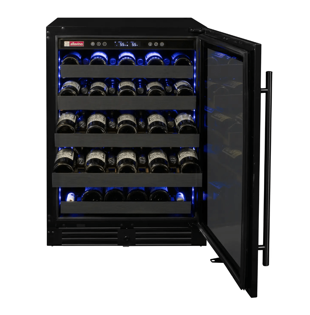 Allavino Reserva Series 50 Bottle Single Zone Built - in Wine Cooler Refrigerator with Black Stainless Door BDW5034S - 1BSL - Allavino - Buy at Wine Coolers Online