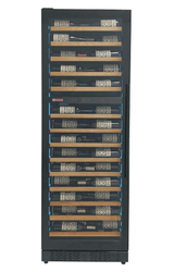 Allavino Reserva Series 67 Bottle 71" Tall Dual Zone Black Shallow Wine Refrigerator with Wood Front Shelves - Allavino - Buy at Wine Coolers Online