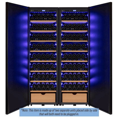 Allavino Side - by - Side Wine Vault with Solid Black Doors | 2X - KWR - 8185 - SD - Allavino - Buy at Wine Coolers Online