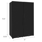 Allavino Side - by - Side Wine Vault with Solid Black Doors | 2X - KWR - 8185 - SD - Allavino - Buy at Wine Coolers Online