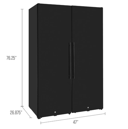 Allavino Side - by - Side Wine Vault with Solid Black Doors | 2X - KWR - 8185 - SD - Allavino - Buy at Wine Coolers Online