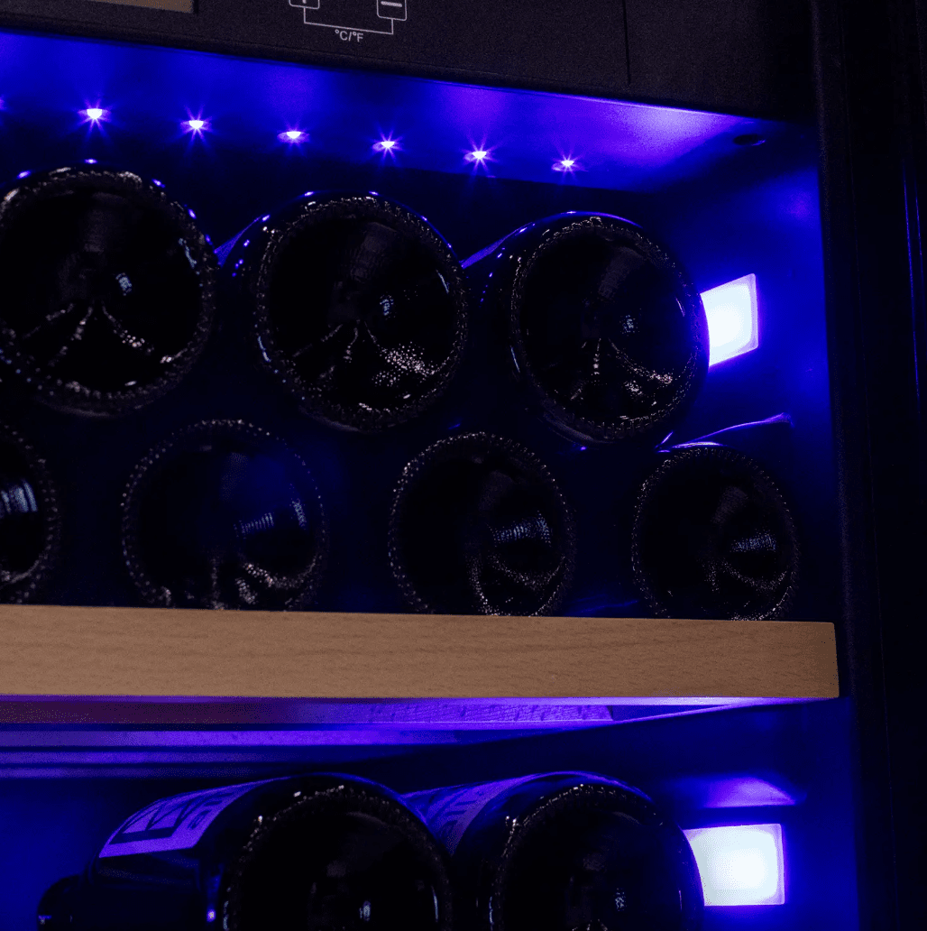 Allavino Side - by - Side Wine Vault with Solid Black Doors | 2X - KWR - 8185 - SD - Allavino - Buy at Wine Coolers Online