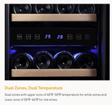15 Inch Dual Zone Wine Cooler by Empava EMPV - WC02D - Empava - Buy at Wine Coolers Online