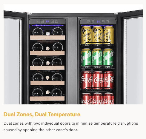 Dual Zone Wine and Beverage Cooler by Empava EMPV - BR03D - Empava - Buy at Wine Coolers Online