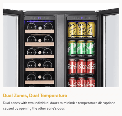 Dual Zone Wine and Beverage Cooler by Empava EMPV - BR03D - Empava - Buy at Wine Coolers Online