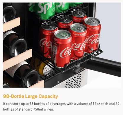 Dual Zone Wine and Beverage Cooler by Empava EMPV - BR03D - Empava - Buy at Wine Coolers Online