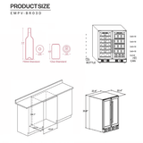 Dual Zone Wine and Beverage Cooler by Empava EMPV - BR03D - Empava - Buy at Wine Coolers Online