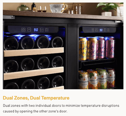 Dual Zone Wine & Beverage Cooler by Empava EMPV - BR04D - Empava - Buy at Wine Coolers Online