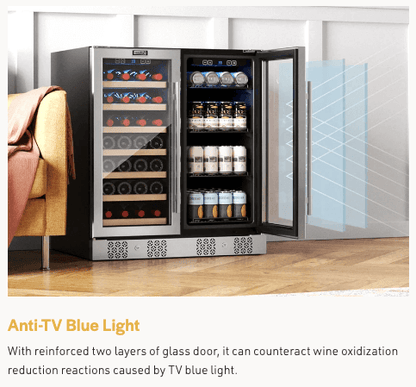 Dual Zone Wine & Beverage Cooler by Empava EMPV - BR04D - Empava - Buy at Wine Coolers Online