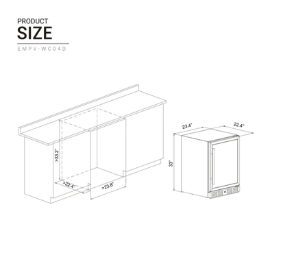 Empava EMPV - WC04D 24 Dual Zone Wine & Beverage Cooler - Empava - Buy at Wine Coolers Online