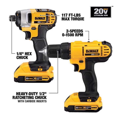 20 - Volt MAX Lithium - Ion Cordless 7 - Tool Combo Kit with 2.0 Ah Battery, 5.0 Ah Battery and Charger - Ezonesglobal - Buy at Wine Coolers Online