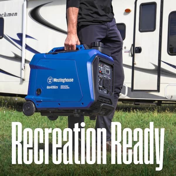 4,000 - Watt Gas Powered Portable Inverter Generator with Recoil Start, LED Data Center - Ezonesglobal - Buy at Wine Coolers Online