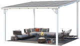 Aecojoy 12 ft x 12 ft White Aluminum Pergola with Canopy - Ezonesglobal - Buy at Wine Coolers Online