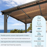 Aecojoy 14×12 ft Aluminum Pergola with Canopy - Ezonesglobal - Buy at Wine Coolers Online