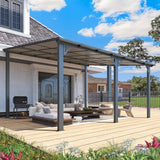 Aecojoy 14×12 ft Aluminum Pergola with Canopy - Ezonesglobal - Buy at Wine Coolers Online
