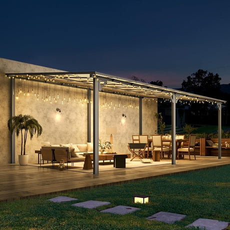Aecojoy 20’x12′ Wall Mounted Gazebos Pergola - Ezonesglobal - Buy at Wine Coolers Online