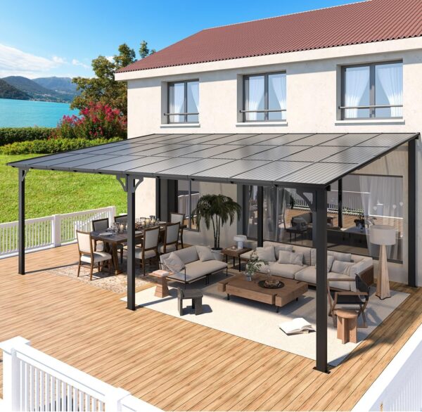 Aecojoy 20’x12′ Wall Mounted Gazebos Pergola - Ezonesglobal - Buy at Wine Coolers Online