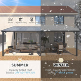 Aecojoy 20’x12′ Wall Mounted Gazebos Pergola - Ezonesglobal - Buy at Wine Coolers Online