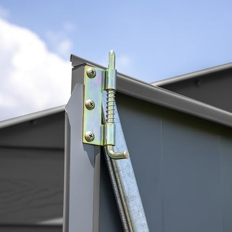 Arrow Select 10′ x 12′ Outdoor Lockable Steel Storage Shed Building, Charcoal - Ezonesglobal - Buy at Wine Coolers Online