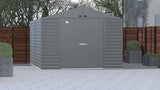 Arrow Select 10′ x 12′ Outdoor Lockable Steel Storage Shed Building, Charcoal - Ezonesglobal - Buy at Wine Coolers Online