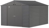 Arrow Select 10′ x 12′ Outdoor Lockable Steel Storage Shed Building, Charcoal - Ezonesglobal - Buy at Wine Coolers Online