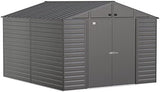 Arrow Select 10′ x 12′ Outdoor Lockable Steel Storage Shed Building, Charcoal - Ezonesglobal - Buy at Wine Coolers Online