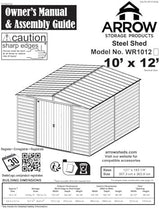 Arrow WR1012 Woodridge EG Steel Storage Shed, 10 by 12 - Feet - Ezonesglobal - Buy at Wine Coolers Online