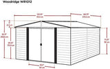 Arrow WR1012 Woodridge EG Steel Storage Shed, 10 by 12 - Feet - Ezonesglobal - Buy at Wine Coolers Online