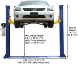 ATLAS Automotive Equipment 9KBPX 2 - Post Lift/Hoist, Baseplate Style, 9’6″ Minimum Ceiling Height, 9,000lb Capacity, Symmetric Arms, Dual Hydraulic Chain Drive Cylinders, for Low Ceiling Home Use - Ezonesglobal - Buy at Wine Coolers Online