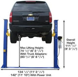 ATLAS Automotive Equipment 9KBPX 2 - Post Lift/Hoist, Baseplate Style, 9’6″ Minimum Ceiling Height, 9,000lb Capacity, Symmetric Arms, Dual Hydraulic Chain Drive Cylinders, for Low Ceiling Home Use - Ezonesglobal - Buy at Wine Coolers Online