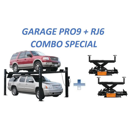 Atlas Pro9000 4 Post Lift with RJ6 Rolling Jacks - Ezonesglobal - Buy at Wine Coolers Online
