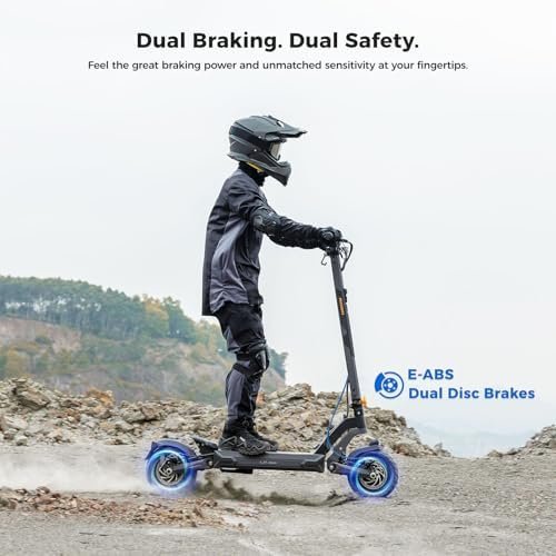Ausom L2 Max 2000W Dual Motor Electric Scooter for Adults, 56 Miles Max Range Folding Off Road E Scooter, 31 Mph Top Speed,48V 20.8Ah Battery, E - ABS and Dual Disc Brakes, All - Round Lighting System - Ezonesglobal - Buy at Wine Coolers Online