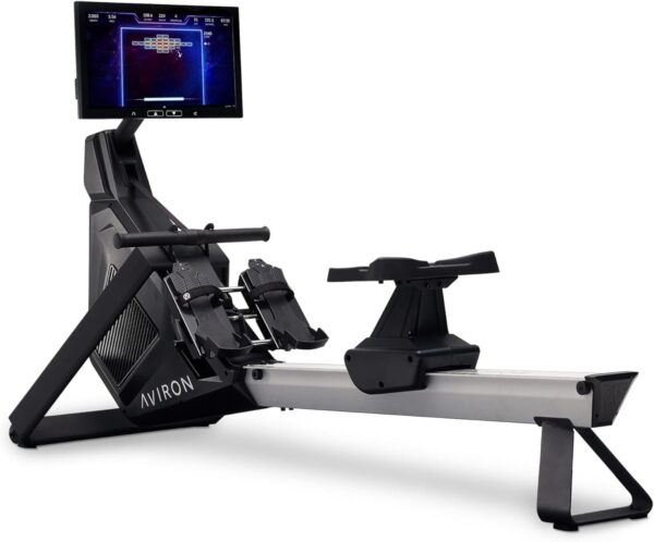 Aviron Strong Series Rower: 22″ HD Touchscreen, Dual Air & Magnetic Resistance up to 100 lbs. Game - Based Workouts, Streaming, Compact Design - Ezonesglobal - Buy at Wine Coolers Online